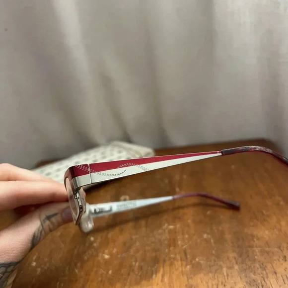 Levi Strauss Eyeglasses Frames LS4003 Red Red‎ Rectangular Full Rim 50-15-135 - Picture 4 of 8